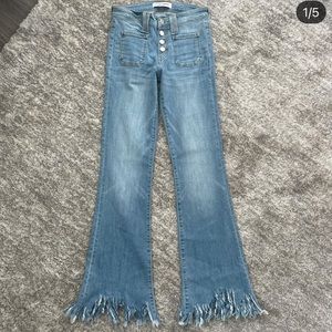 Flying monkey jeans - flare distressed bottoms